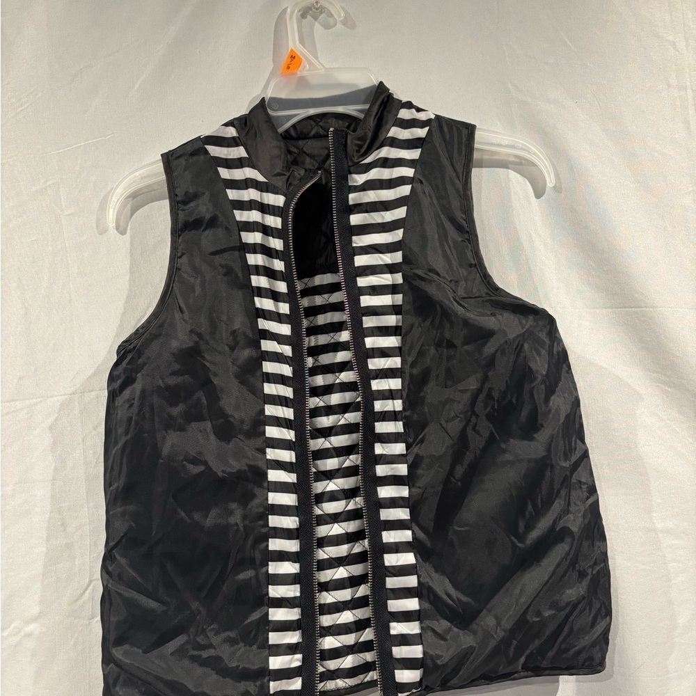 GB Girls Black and White Striped Vest - Picture 4 of 8